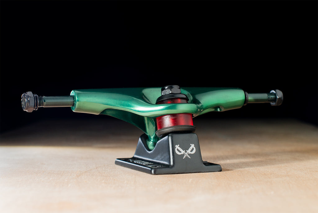 Peril Anodized Green Trucks – SDS Skateboards