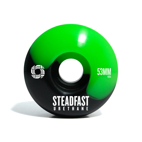 Steadfast Urethane - 50/50 Wheels Black/Green